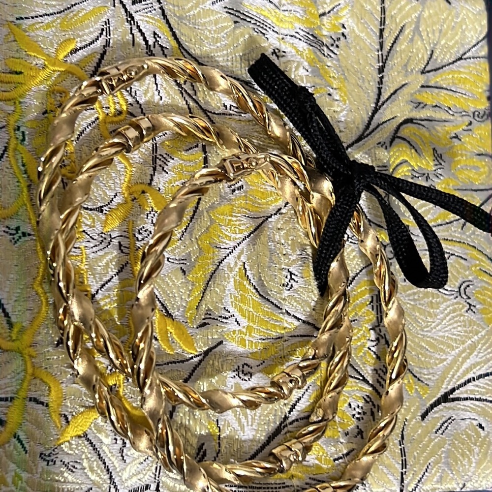 Three Italian Twist Milor 18k Bangles